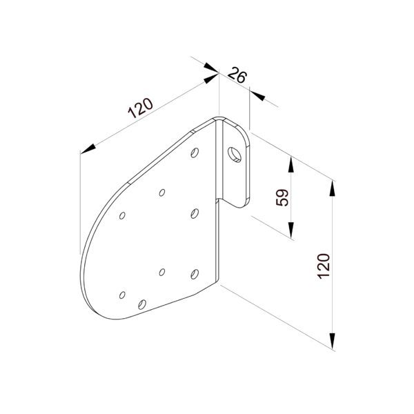Fix konzol - kétoldalas